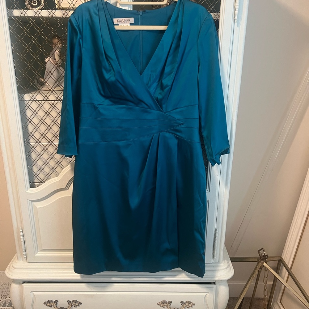 Kay Unger Teal Dress